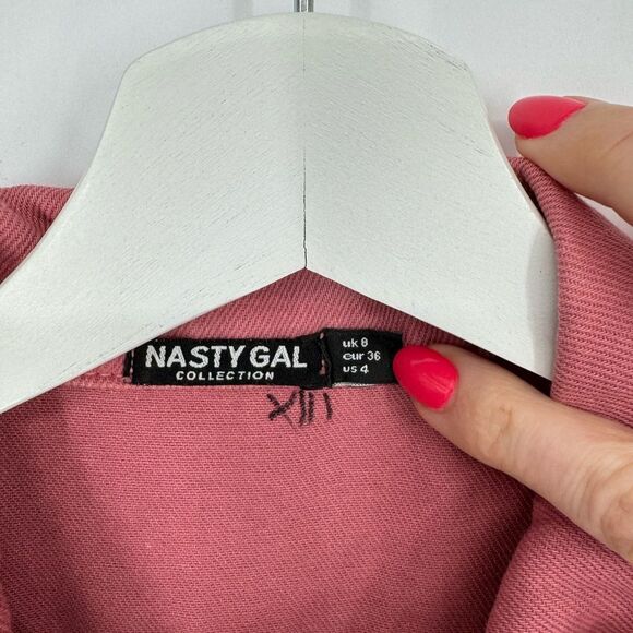 Nasty Gal‎ Good Vibes Only Denim Tie Dye Boilersuit Sz 4 - Picture 7 of 9